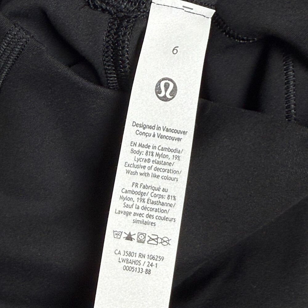 Lululemon Womens Nulu Slim Fit High Rise Skirt Black Size 6 Midi Classic Stretch - Picture 3 of 8